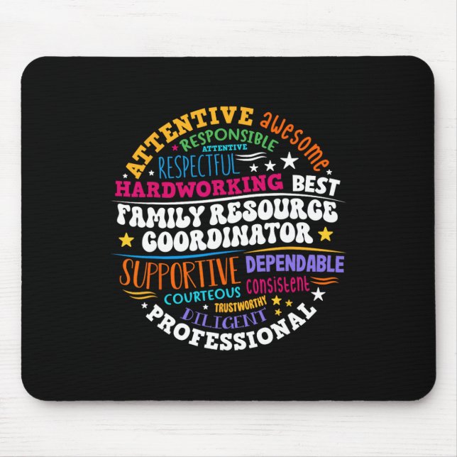 Groovy Family Resource Coordinator Appreciation  Mouse Mat (Front)