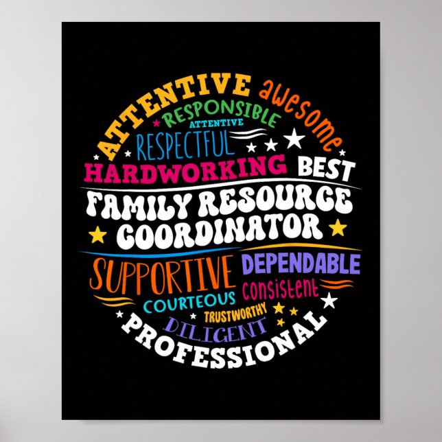 Groovy Family Resource Coordinator Appreciation  Poster (Front)