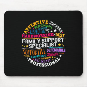 Groovy Family Support Specialist Appreciation Week Mouse Mat