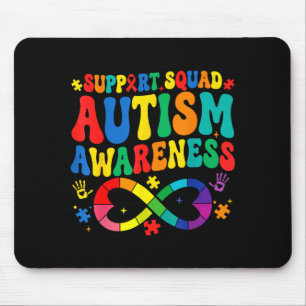 Groovy family support squad autism awareness mouse mat