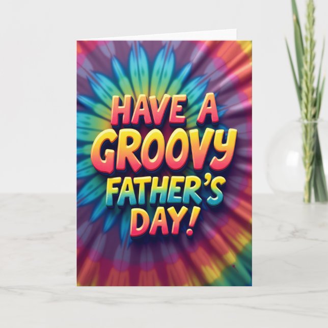 Groovy Fathers Day Art Card (Front)