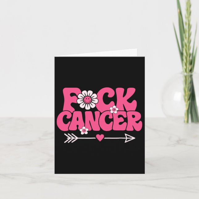 Groovy Fck Cancer  Card (Front)