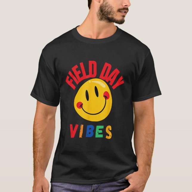 Groovy Field Day 2023  Field Day Vibes Teacher 3 T-Shirt (Front)