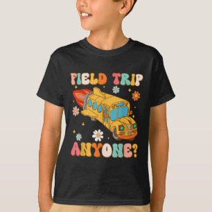 Groovy Field Trip Anyone School Bus Driver Yellow T-Shirt