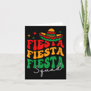Groovy Fiesta Squad Cinco De Mayo Mexican Fiesta 5 Card