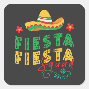 Groovy Fiesta Squad Square Sticker