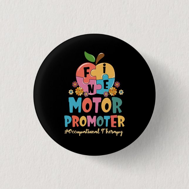 Groovy Fine Motor Promoter Occupational Therapy OT 3 Cm Round Badge (Front)