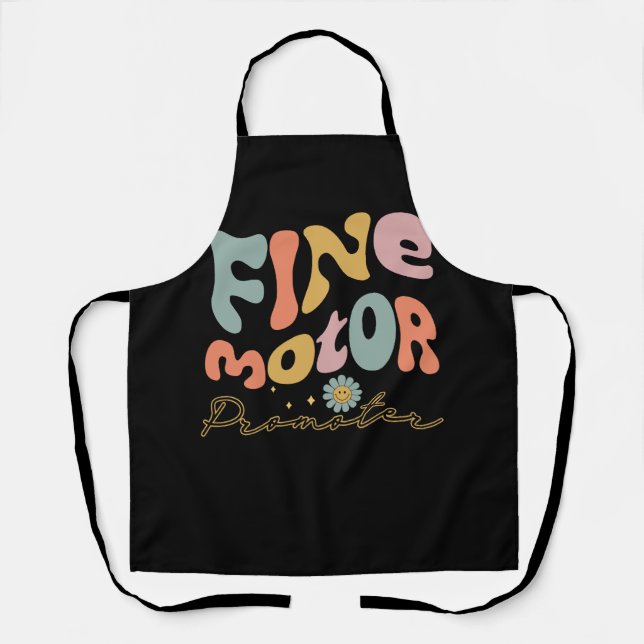 Groovy Fine Motor Promoter Occupational Therapy OT Apron (Front)