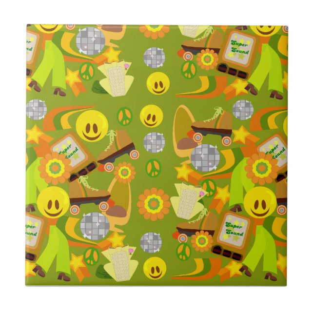 Groovy Flashback Pattern Tile (Front)