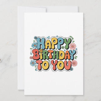 Groovy Floral Birthday Card