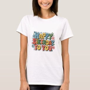 Groovy Floral Birthday T-Shirt