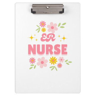 Groovy Floral ER Nurse Clipboard