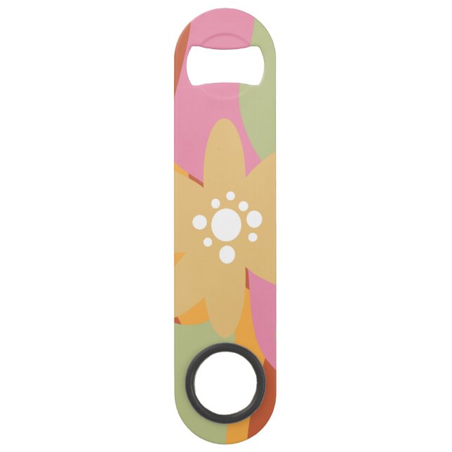 Groovy Floral Pattern Pink Yellow (Front)