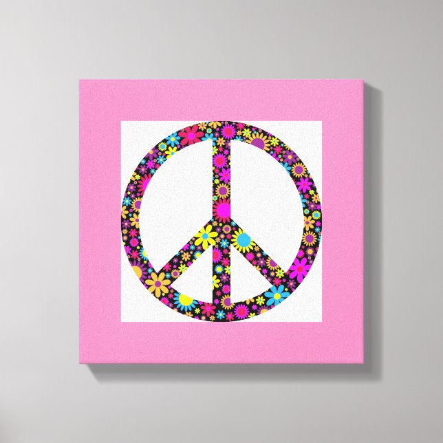 GROOVY FLORAL PEACE SIGN (Front)