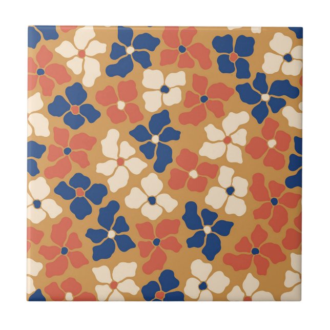 Groovy Floral Tile (Front)