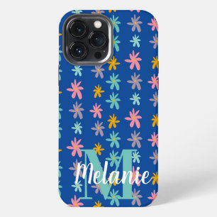 Groovy Flower Blue Pattern Name   iPhone 13 Pro Max Case