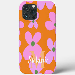 Groovy Flower Bright Orange Pattern Name      iPhone 13 Pro Max Case