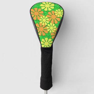 Groovy Flower Design Golf Head Cover