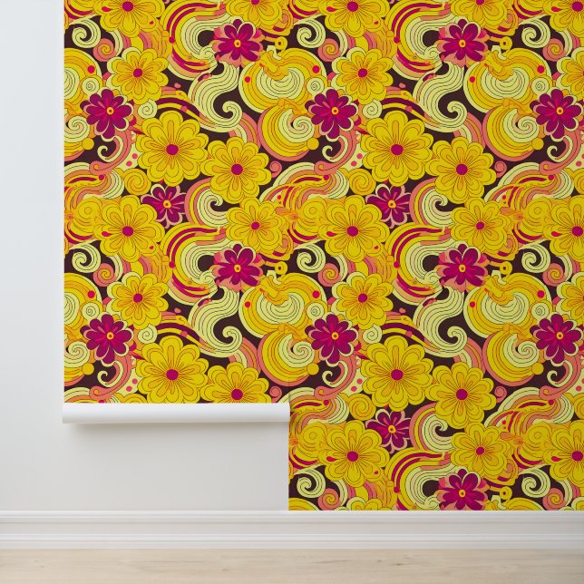 Groovy flower pattern wallpaper (Application)