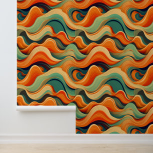 Groovy flower pattern wallpaper