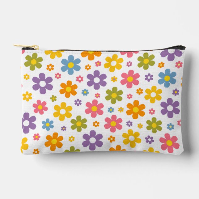 Groovy Flower Power Accessory Pouch (Front)