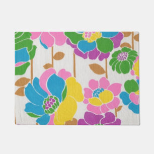Groovy Flower Power Door Mat