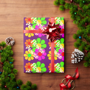 Groovy Flower Power Flowers Wrapping Paper