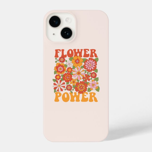 Groovy Flower Power Graphic iPhone Case (Back)