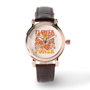 Groovy Flower Power Graphic Watch