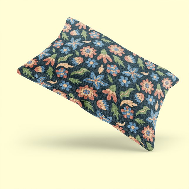 Groovy Flowers Retro Pattern Pillowcase (Groovy Flowers Retro Pattern Pillow Case)