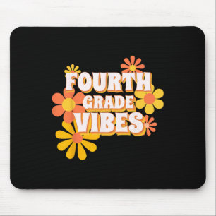 Groovy Fourth Grade Vibes Retro Back To School Tea Mouse Mat