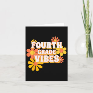 Groovy Fourth Grade Vibes Retro Byck To School Tea Card