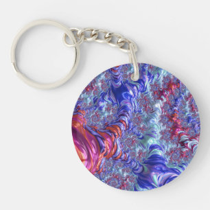 Groovy Fractal Key Ring