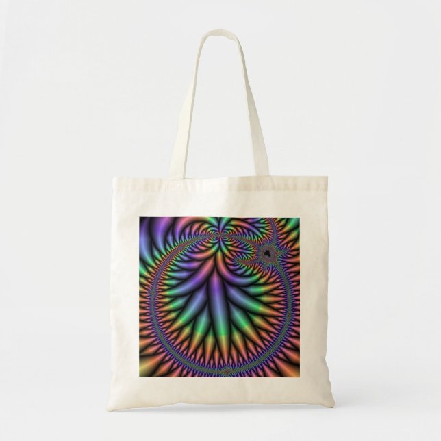 Groovy Fractal Tote Bag (Front)