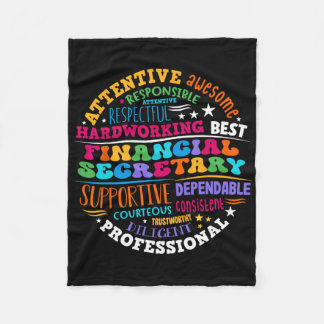 Groovy Front Desk Financial Secretary Admin Apprec Fleece Blanket