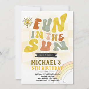 Groovy fun in the sun invitation