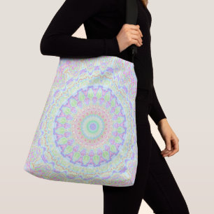 Groovy Funky Boho Hippie Rainbow Abstract Mandala Crossbody Bag