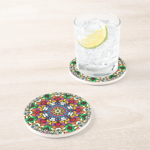 Groovy Funky Flower Power Coaster
