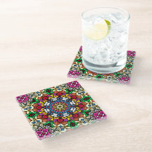 Groovy Funky Flower Power Coaster