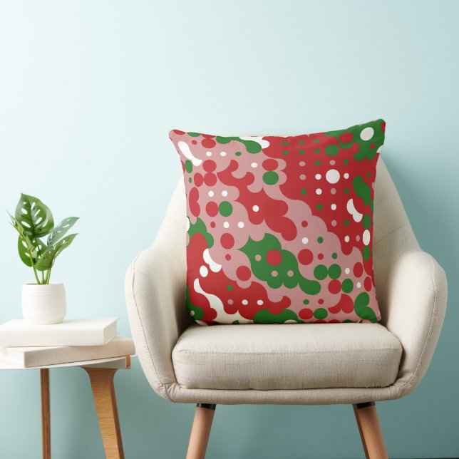 Groovy Funky Mod Retro Christmas Pattern Cushion (Chair)