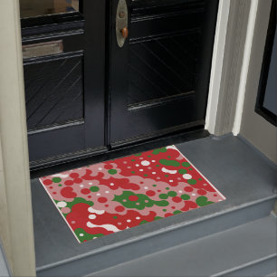 Groovy Funky Mod Retro Christmas Pattern Doormat