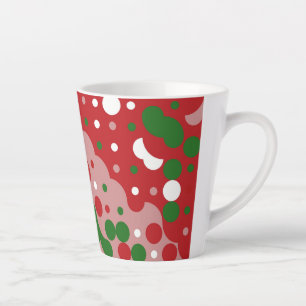 Groovy Funky Mod Retro Christmas Pattern Latte Mug