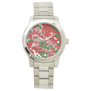 Groovy Funky Mod Retro Christmas Pattern Watch