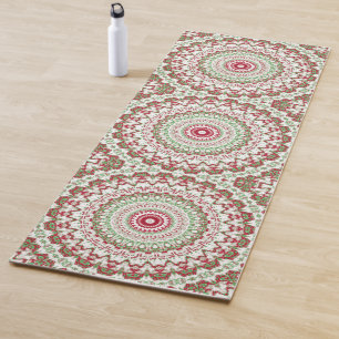 Groovy Funky Tie Dye Christmas Boho Hippie Mandala Yoga Mat