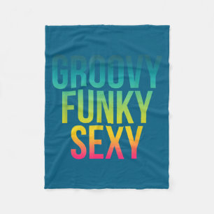 Groovy Funky Y - Funny Cool Hipe Quote Fleece Blanket