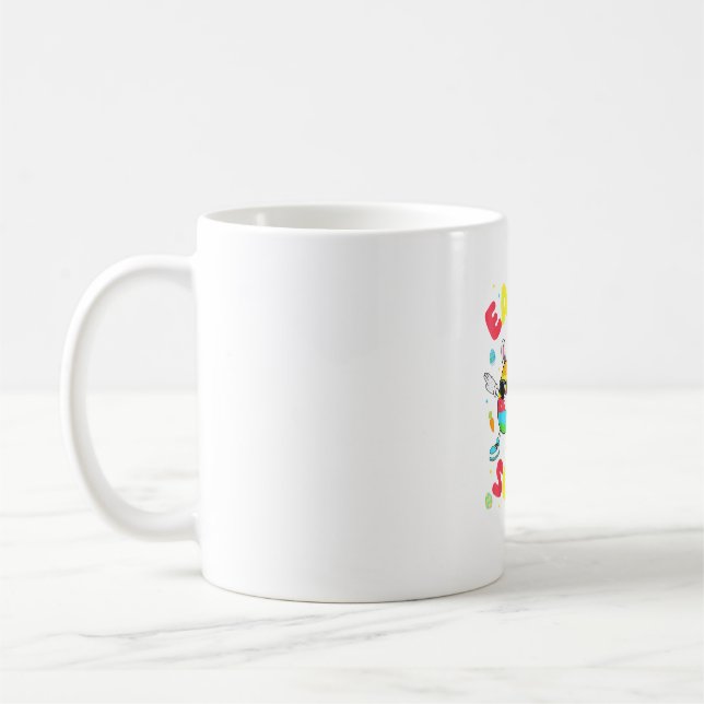 Groovy Funny Rabbit Egg Chick Easter Squad Day Men Coffee Mug (Left)