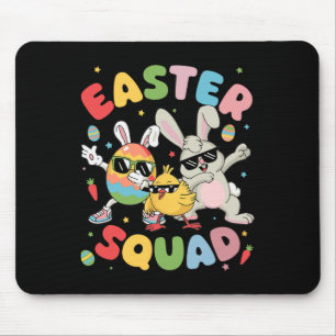 Groovy Funny Rabbit Egg Chick Easter Squad Day Men Mouse Mat
