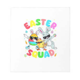 Groovy Funny Rabbit Egg Chick Easter Squad Day Men Notepad