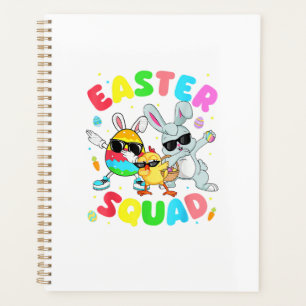 Groovy Funny Rabbit Egg Chick Easter Squad Day Men Planner