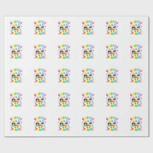 Groovy Funny Rabbit Egg Chick Easter Squad Day Men Wrapping Paper